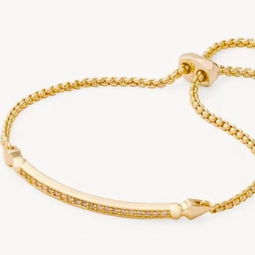 NEW Kendra Scott Ott Lux Adjustable Gold Bracelet